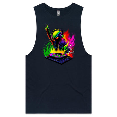 DJ WHO CARES - Mens Sleeveless T-Shirt - FRONT PRINT