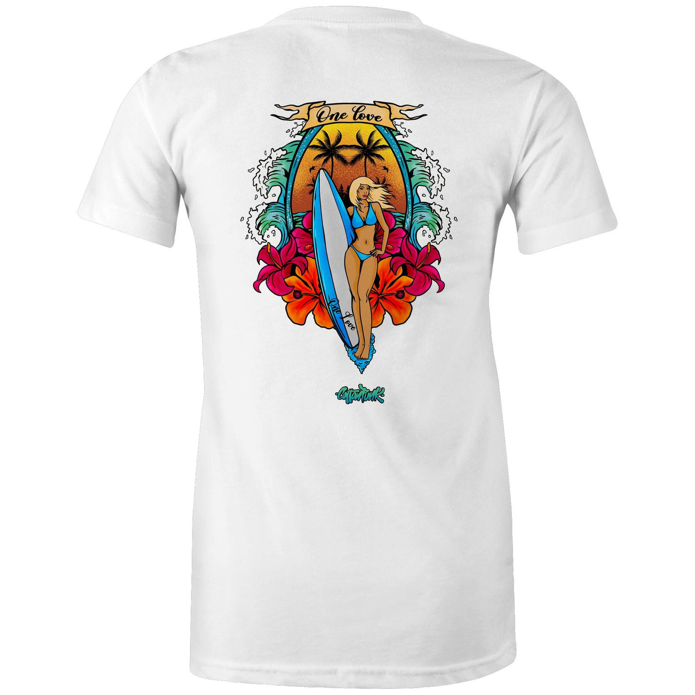 ONE LOVE (W) - Womens T-Shirt - BACK PRINT