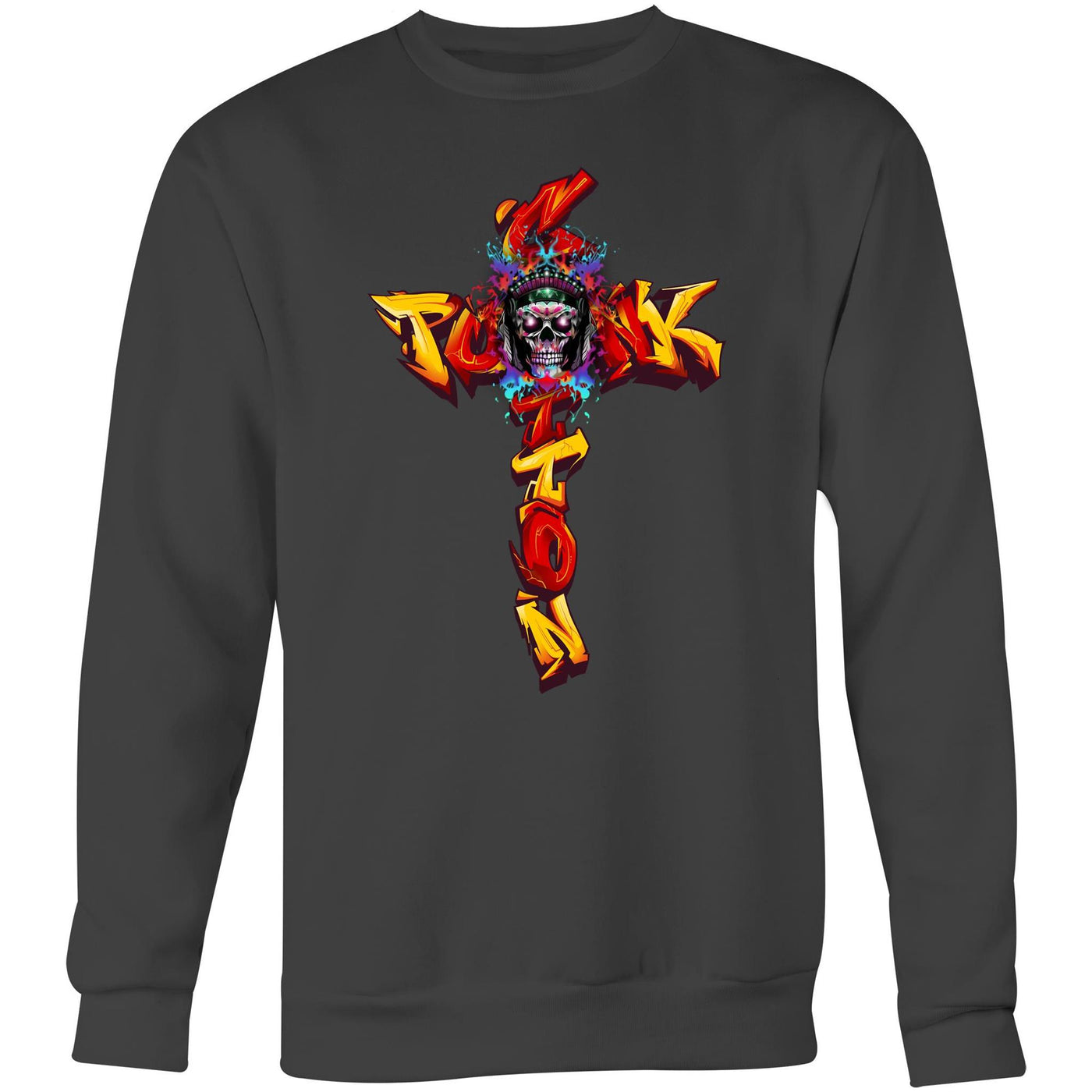 COTTONPUNK X HEAT - Mens Sweatshirt - FRONT PRINT