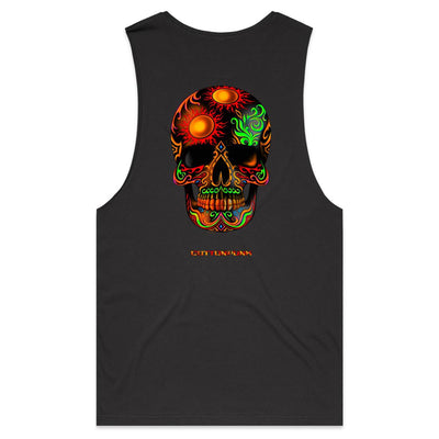 DEATH BY SUNSET - Mens Sleeveless T-Shirt - BACK PRINT