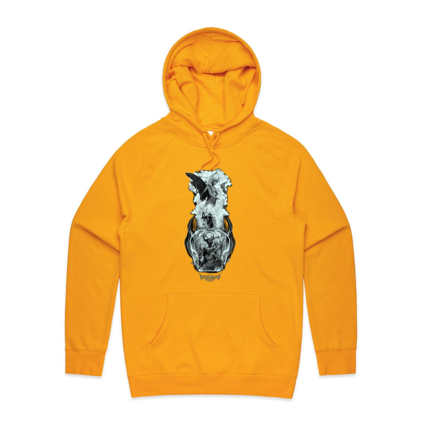 BETWEEN HEAVEN & HELL - Mens Pocket Hoodie - FRONT PRINT