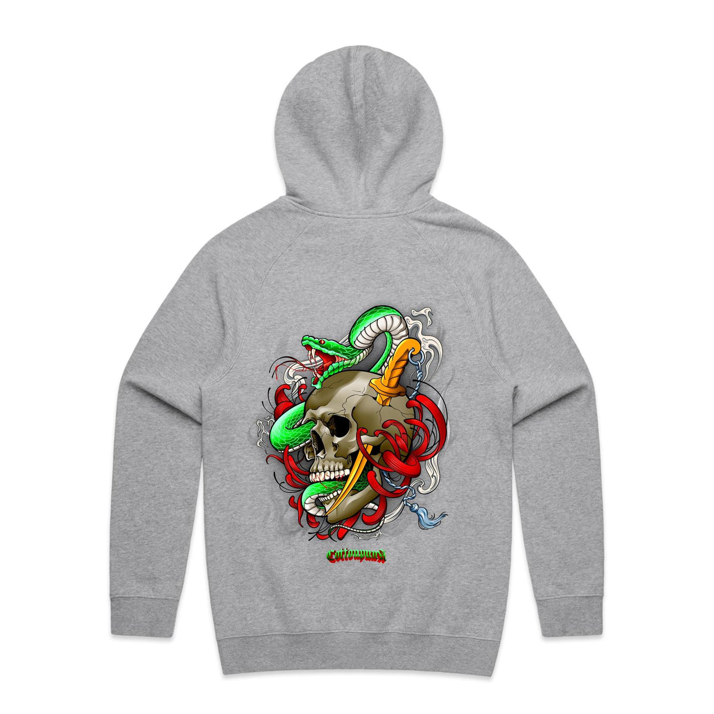 SNAKE - Mens Pocket Hoodie - BACK PRINT