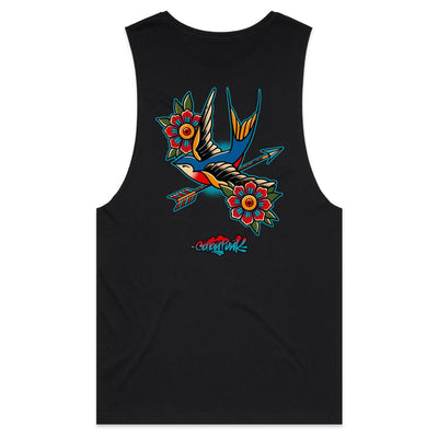 BIRD OF PREY - Mens Sleeveless T-Shirt - BACK PRINT