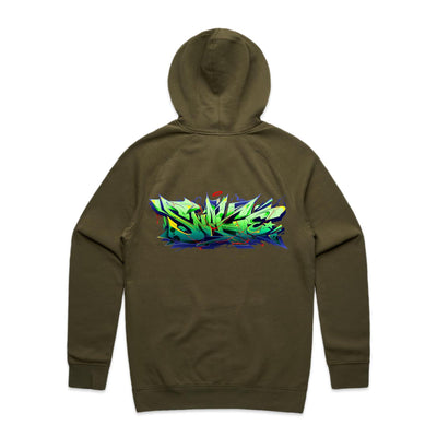 SNAKE (R) - Mens Pocket Hoodie - BACK PRINT