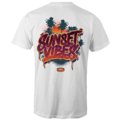 SUNSET VIBES - Mens T-Shirt - BACK PRINT