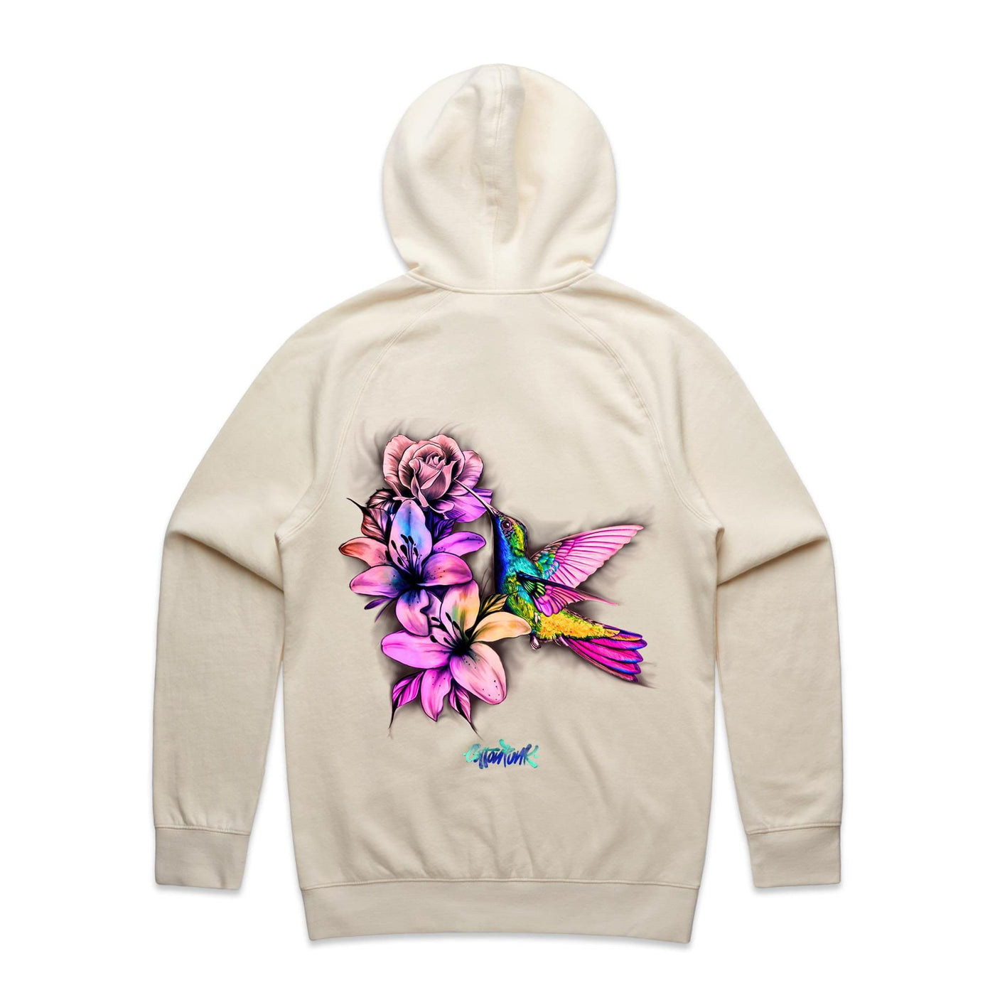 HUMMINGBIRD - Womens Pocket Hoodie - BACK PRINT