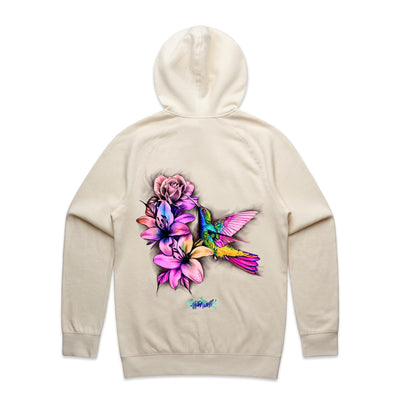 HUMMINGBIRD - Womens Pocket Hoodie - BACK PRINT