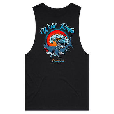 WILD RIDE - Mens Sleeveless T-Shirt - BACK PRINT