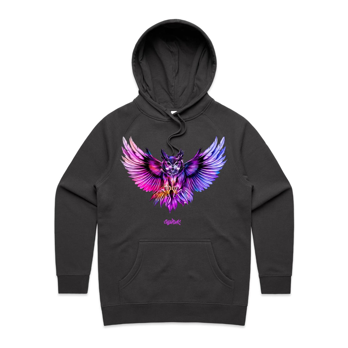 NIGHT HUNTER (W) - Womens Pocket Hoodie - FRONT PRINT