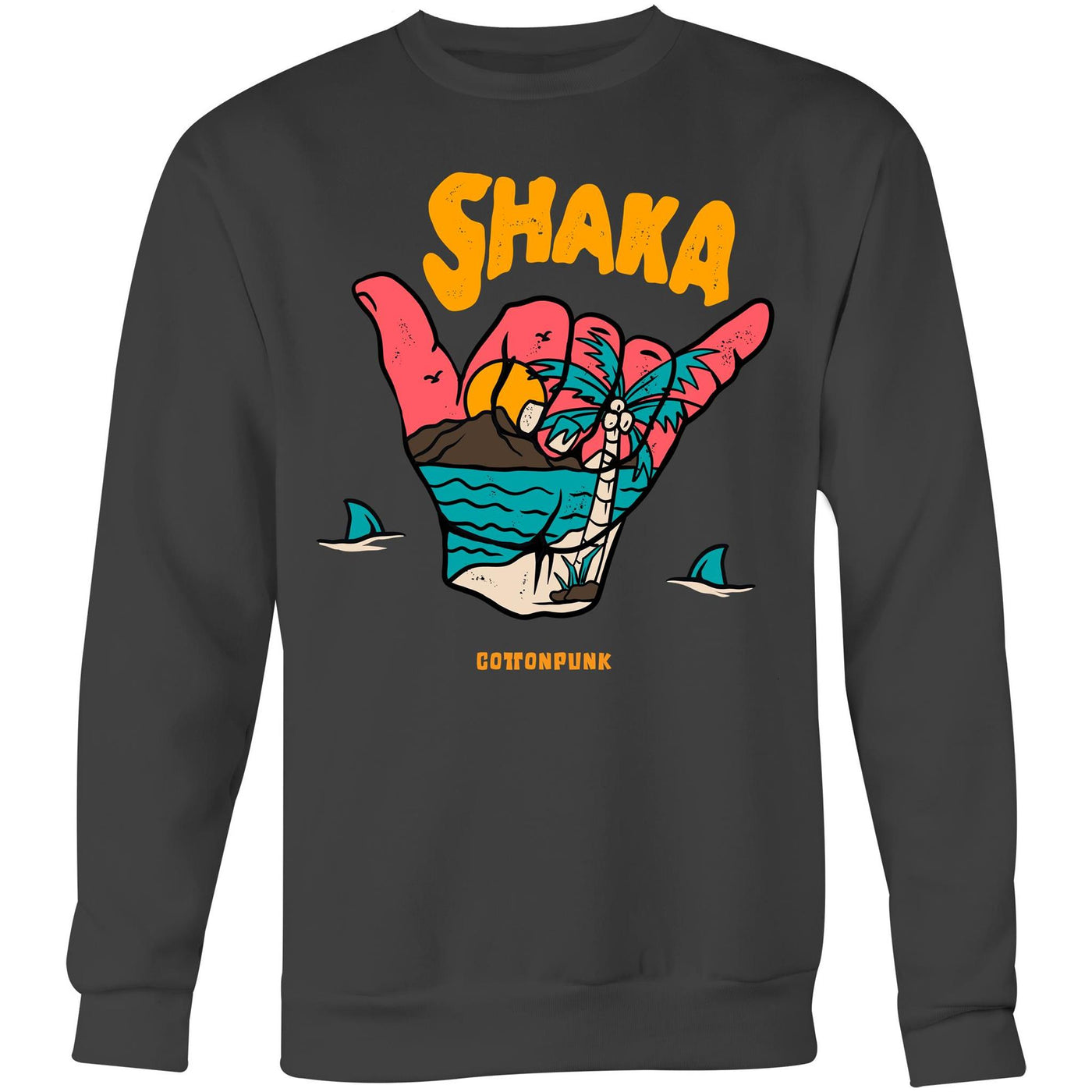 SHAKA (W) - Womens Sweatshirt - FRONT PRINT