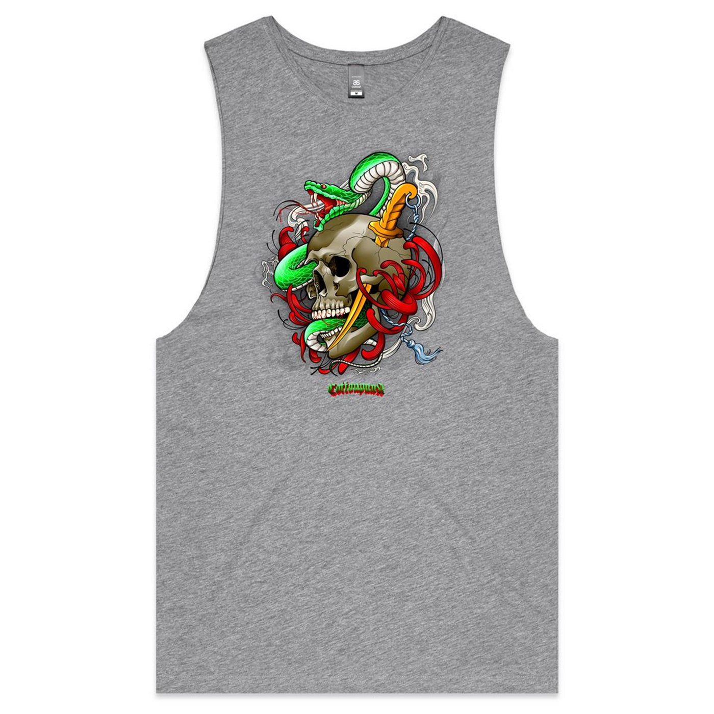 SNAKE - Mens Sleeveless T-Shirt - FRONT PRINT