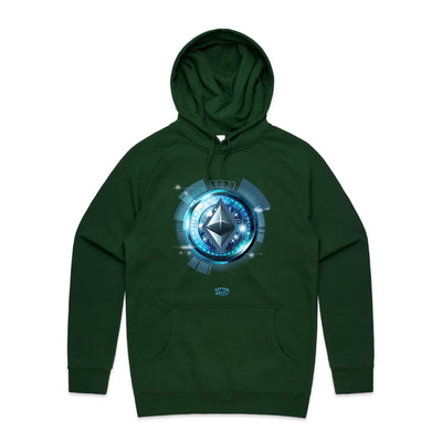 ETHEREUM - Mens Pocket Hoodie - FRONT PRINT