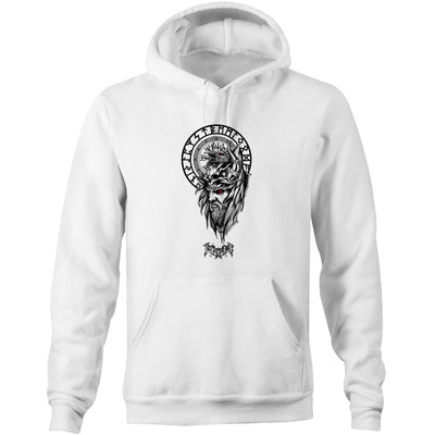 DARK WARRIOR - Mens Pocket Hoodie - FRONT PRINT