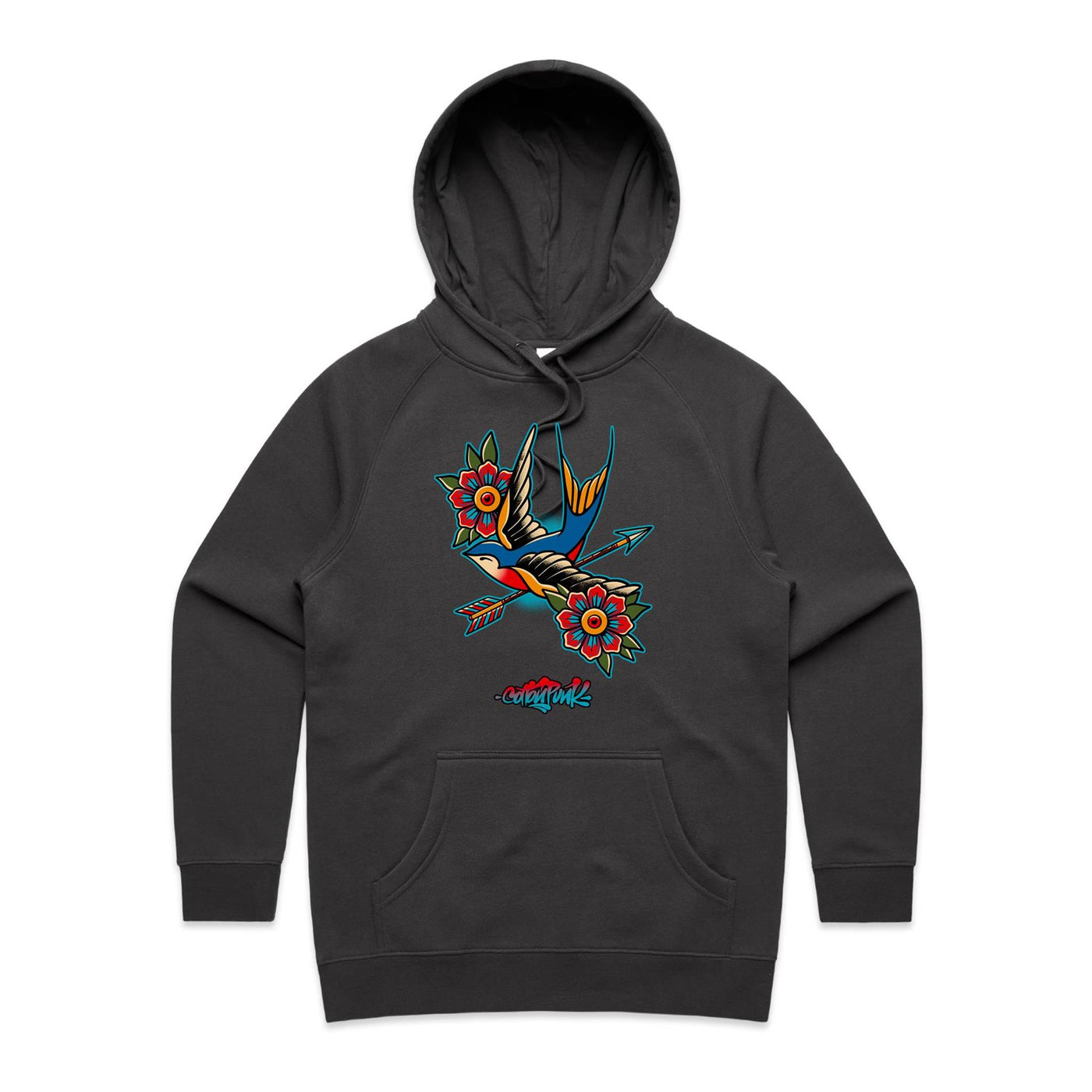 BIRD OF PREY (W) - Womens Pocket Hoodie - FRONT PRINT