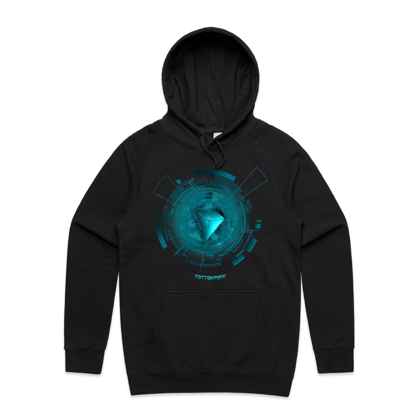 TRON III - Mens Pocket Hoodie - FRONT PRINT