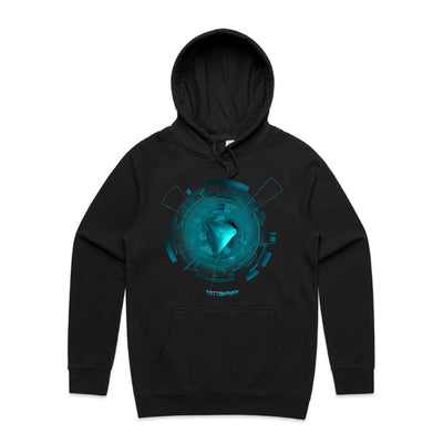 TRON III - Mens Pocket Hoodie - FRONT PRINT