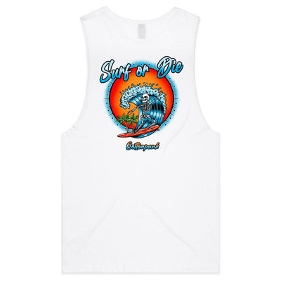 DYING FOR A SURF - Mens Sleeveless T-Shirt - BACK PRINT