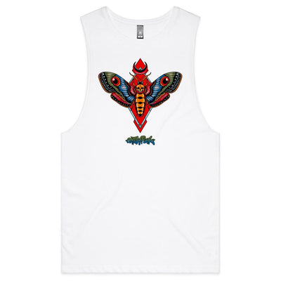 MOTH - Mens Sleeveless T-Shirt - FRONT PRINT