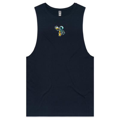 HAPPY HOUR FOREVER - Mens Sleeveless T-Shirt - BACK PRINT