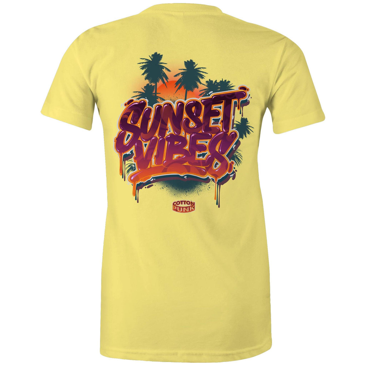 SUNSET VIBES (W) - Womens T-Shirt - BACK PRINT