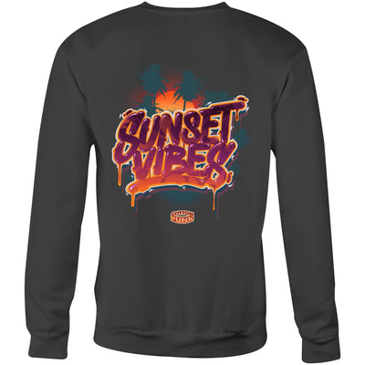 SUNSET VIBES - Mens Sweatshirt - BACK PRINT