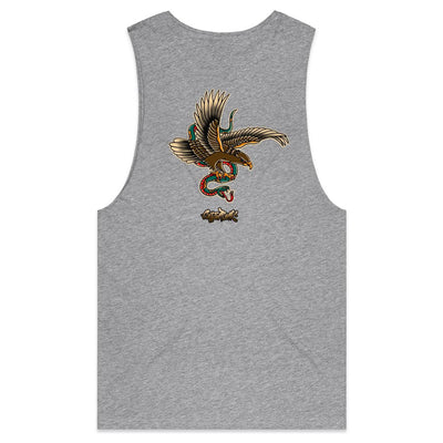 BUZZARD - Mens Sleeveless T-Shirt - BACK PRINT