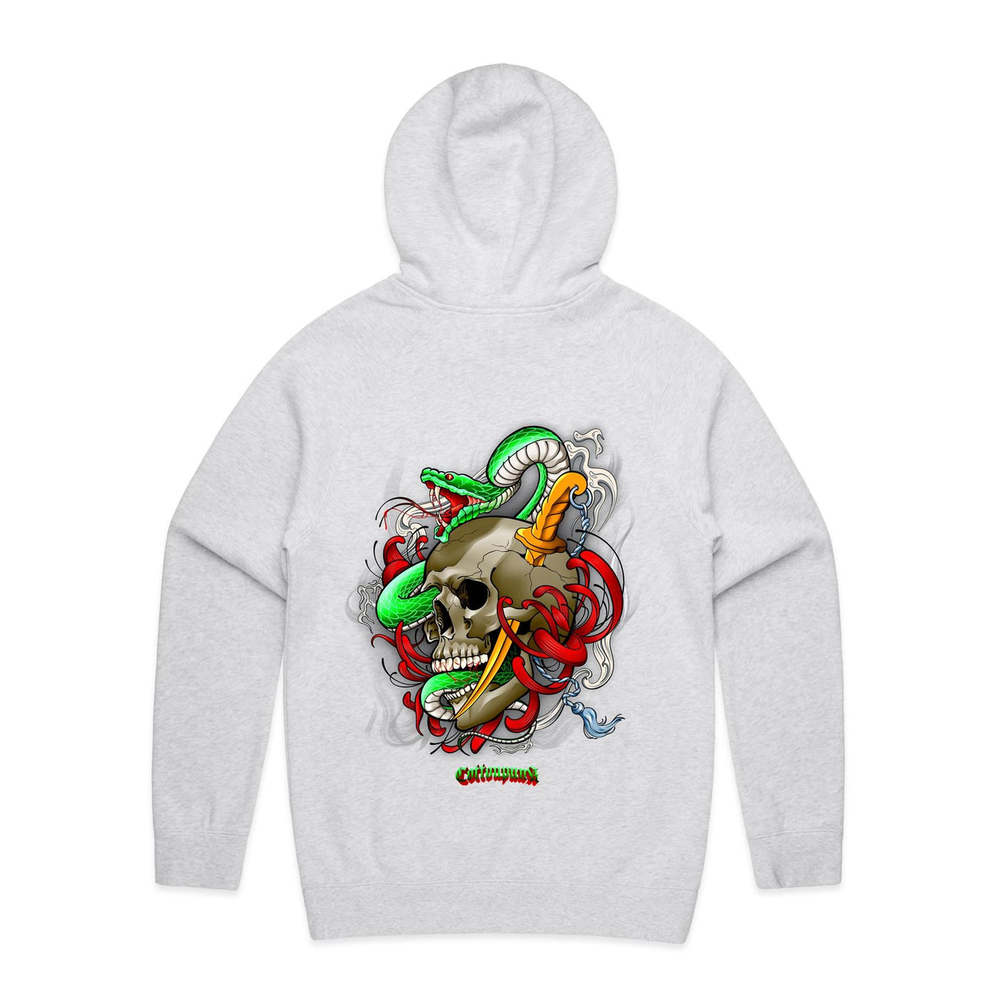 SNAKE - Mens Pocket Hoodie - BACK PRINT