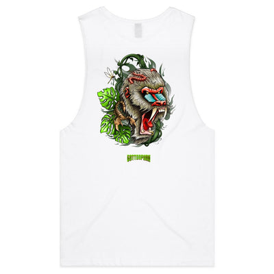 BABOON - Mens Sleeveless T-Shirt - BACK PRINT