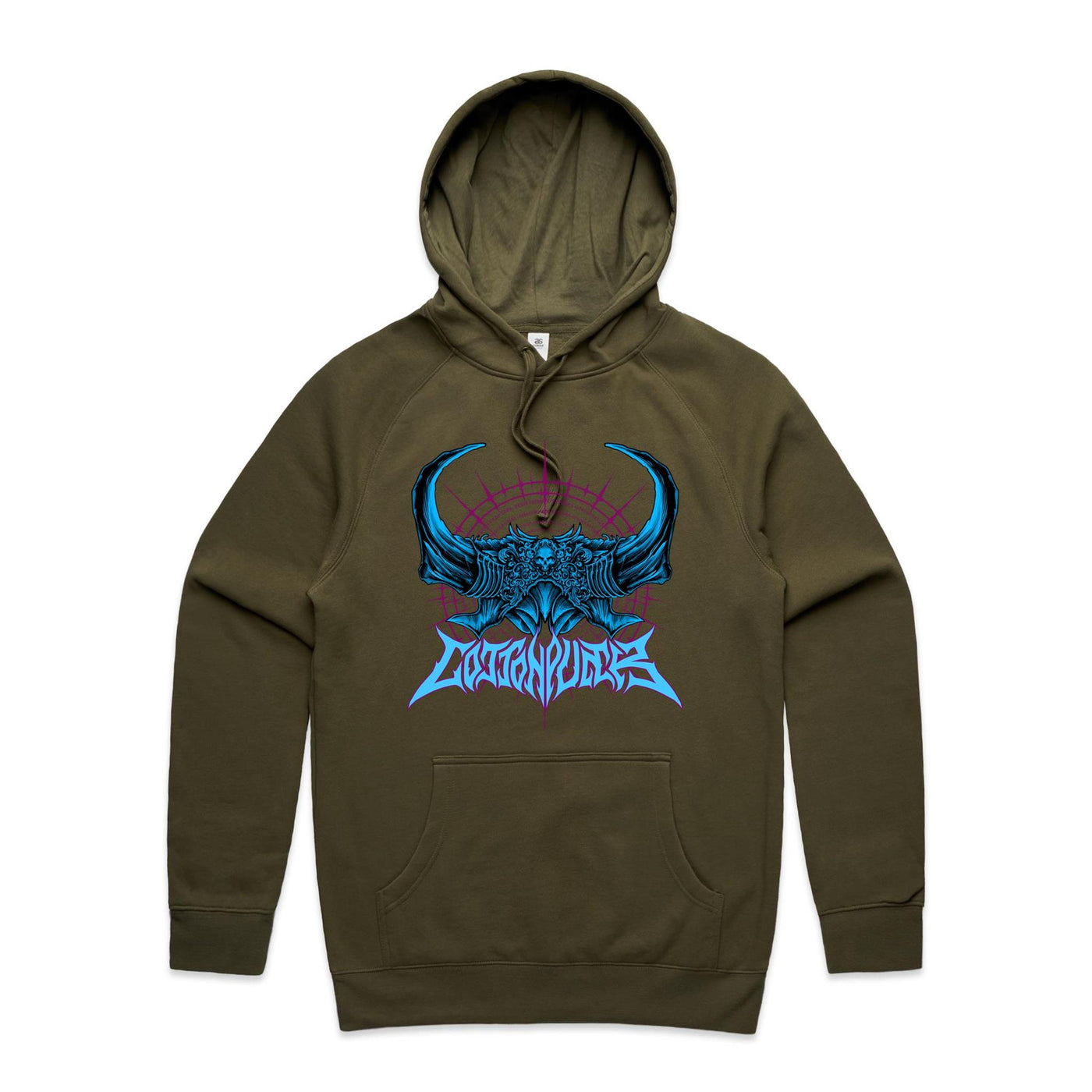 BLACK SPELL II - Mens Pocket Hoodie - FRONT PRINT