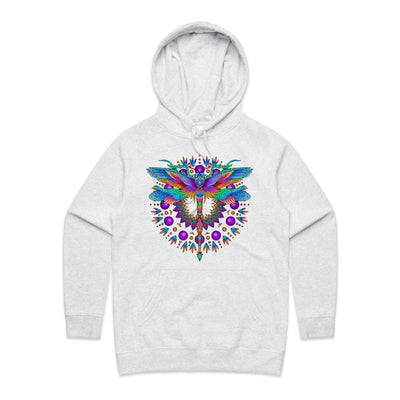 DRAGONFLY - Womens Pocket Hoodie - FRONT PRINT