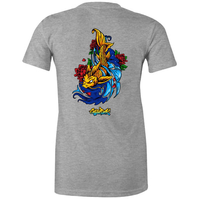 KOI (W) - Womens T-Shirt - BACK PRINT