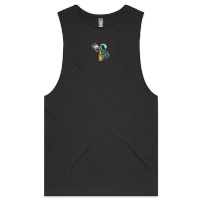 HAPPY HOUR FOREVER - Mens Sleeveless T-Shirt - BACK PRINT