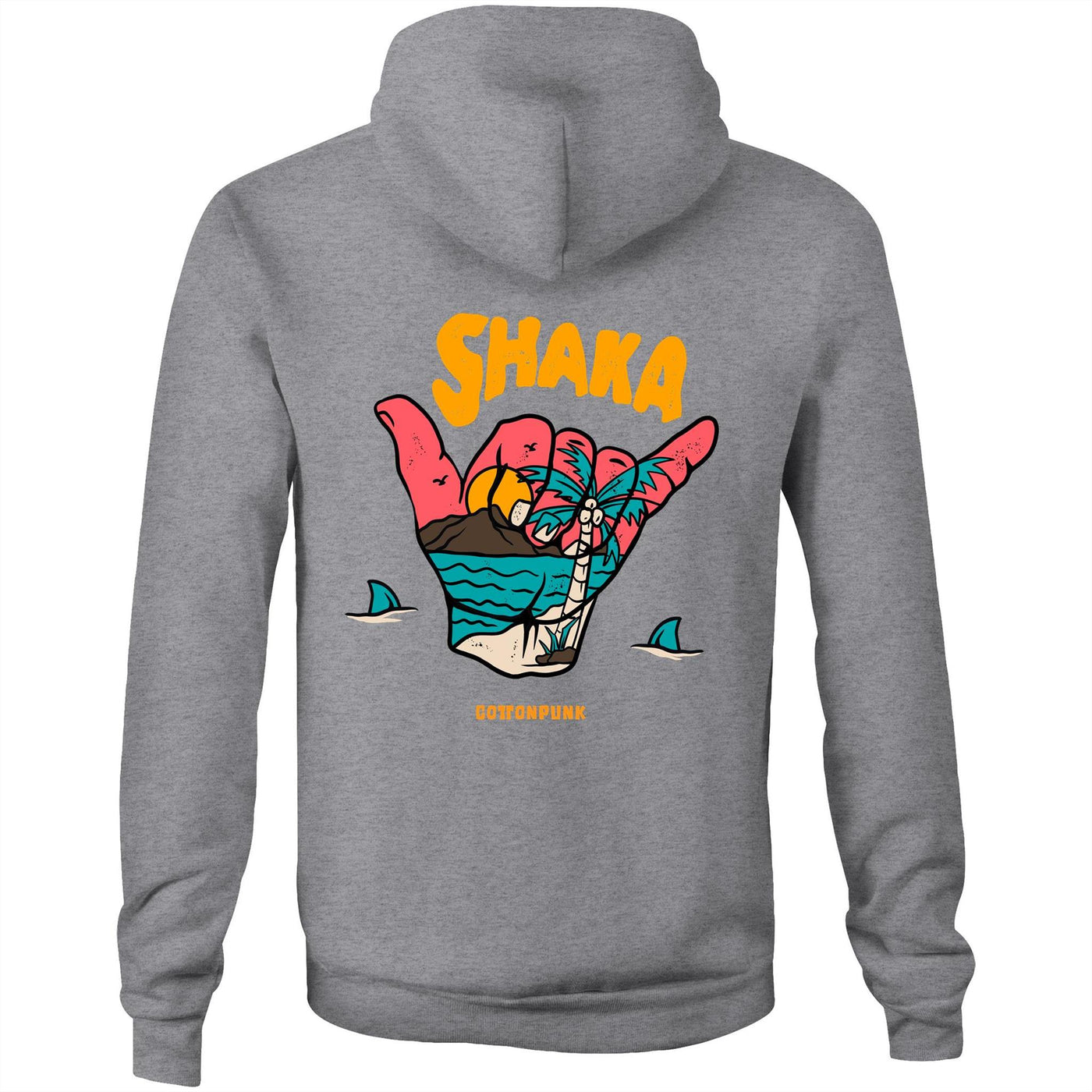 SHAKA - Mens Pocket Hoodie - BACK PRINT