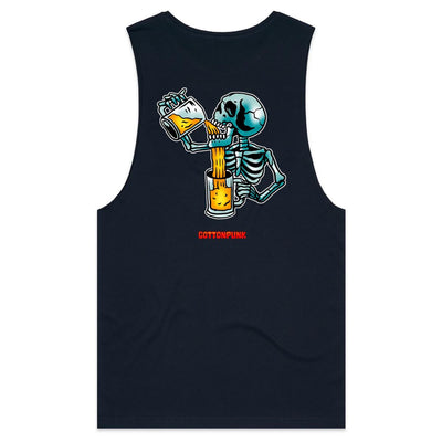 FOREVER HAPPY HOUR - Mens Sleeveless T-Shirt - BACK PRINT