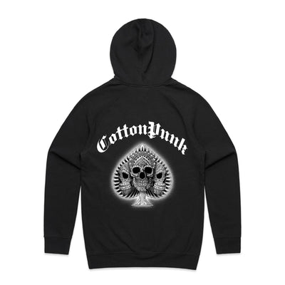 SUPPORT YOUR DEALER B&W - Mens Pocket Hoodie - BACK PRINT