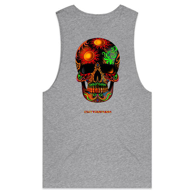 DEATH BY SUNSET - Mens Sleeveless T-Shirt - BACK PRINT