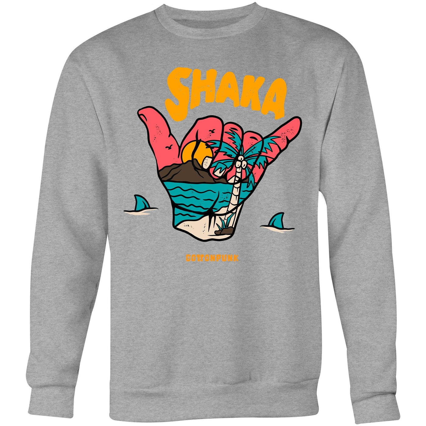 SHAKA (W) - Womens Sweatshirt - FRONT PRINT