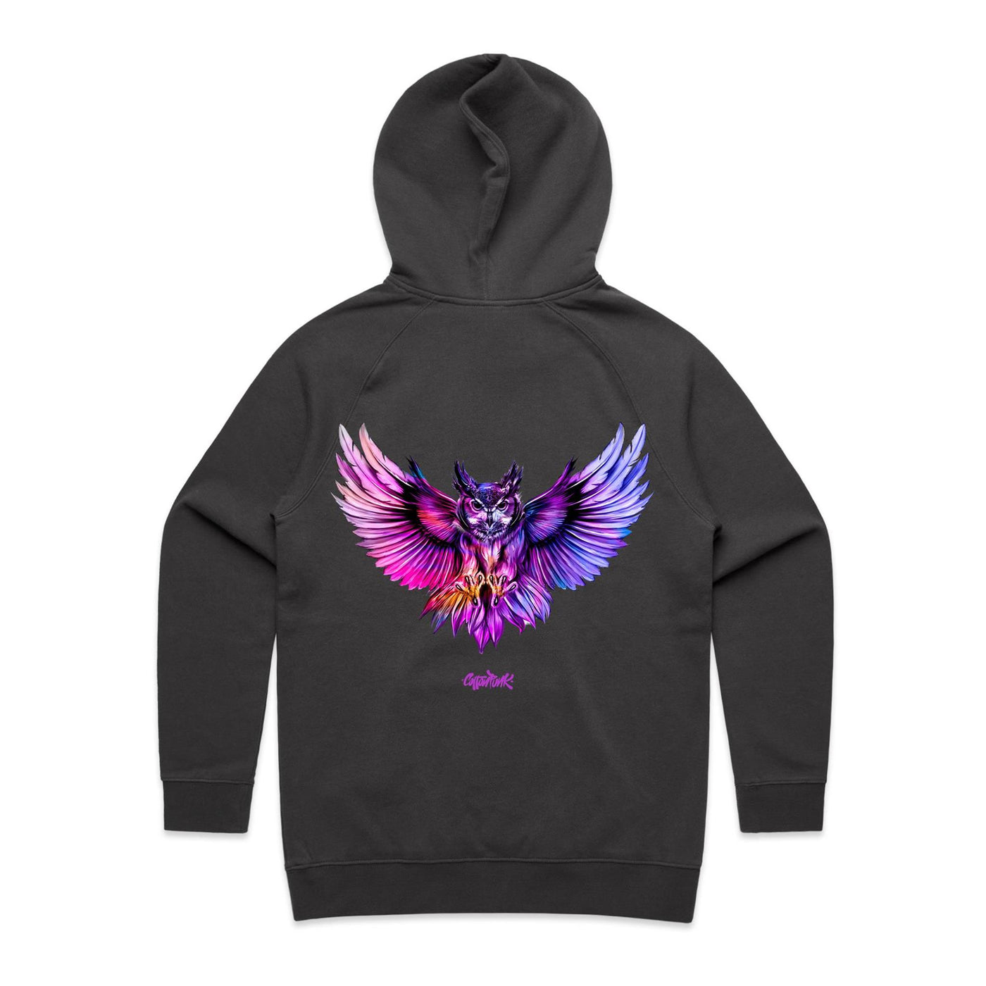 NIGHT HUNTER (W) - Womens Pocket Hoodie - BACK PRINT