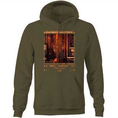 LOADING MATRIX 2 - Mens Pocket Hoodie - FRONT PRINT