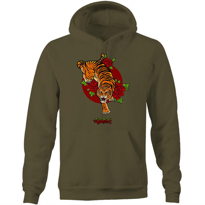 JUNGLE KING - Mens Pocket Hoodie - FRONT PRINT