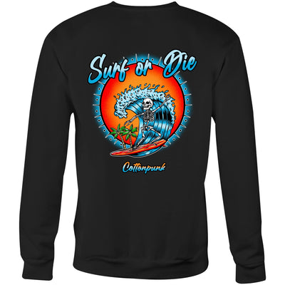 DYING FOR A SURF - Mens Sweatshirt - BACK PRINT