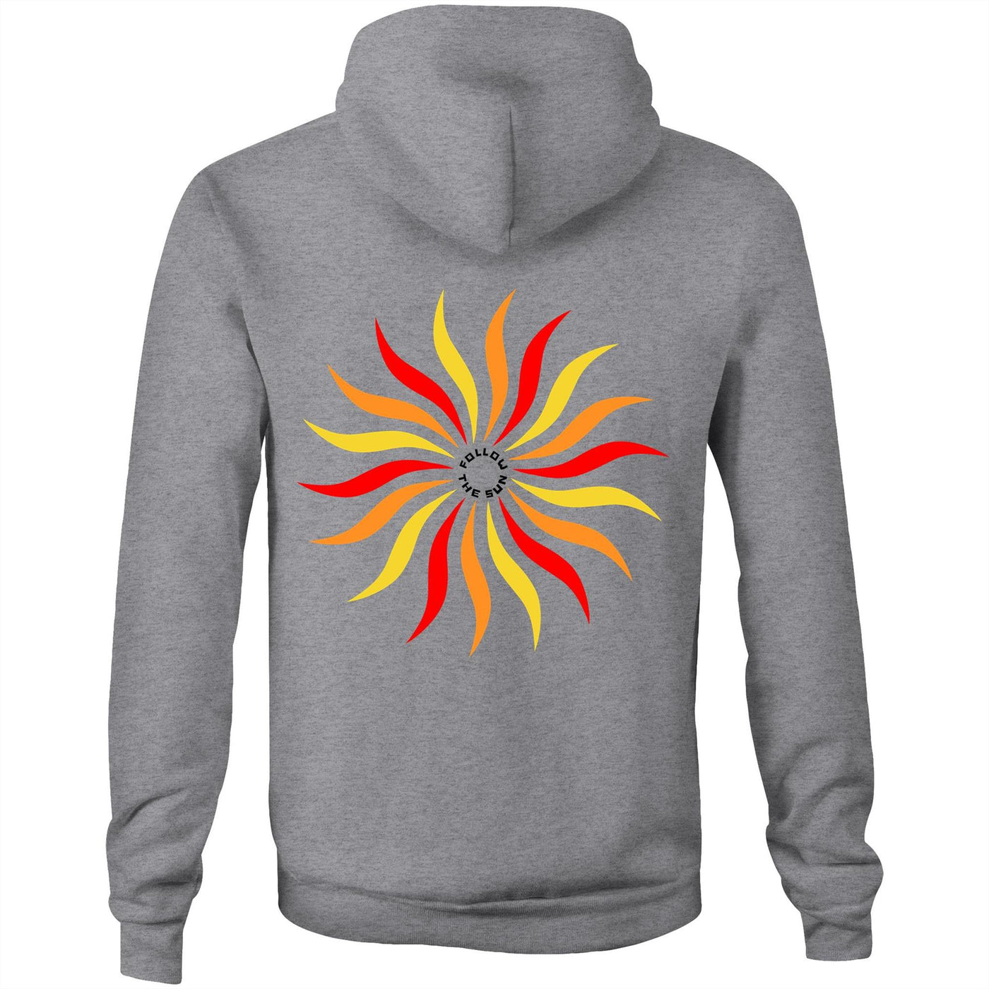 FOLLOW THE SUN - Mens Pocket Hoodie - BACK PRINT