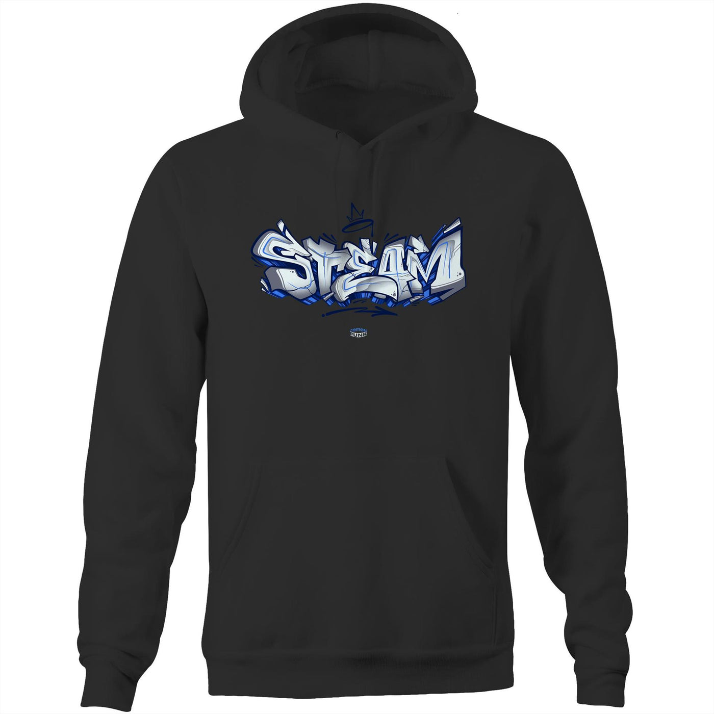 STEAM - Mens Pocket Hoodie - FRONT PRINT