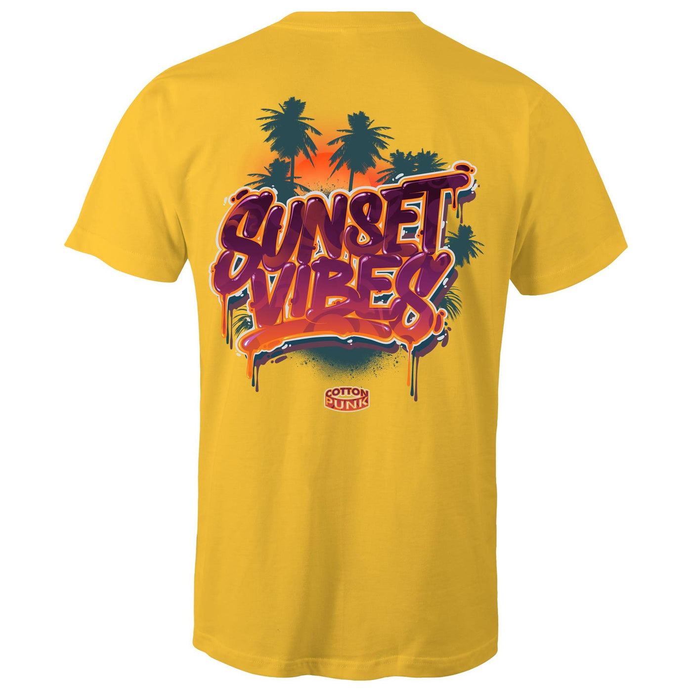 SUNSET VIBES - Mens T-Shirt - BACK PRINT