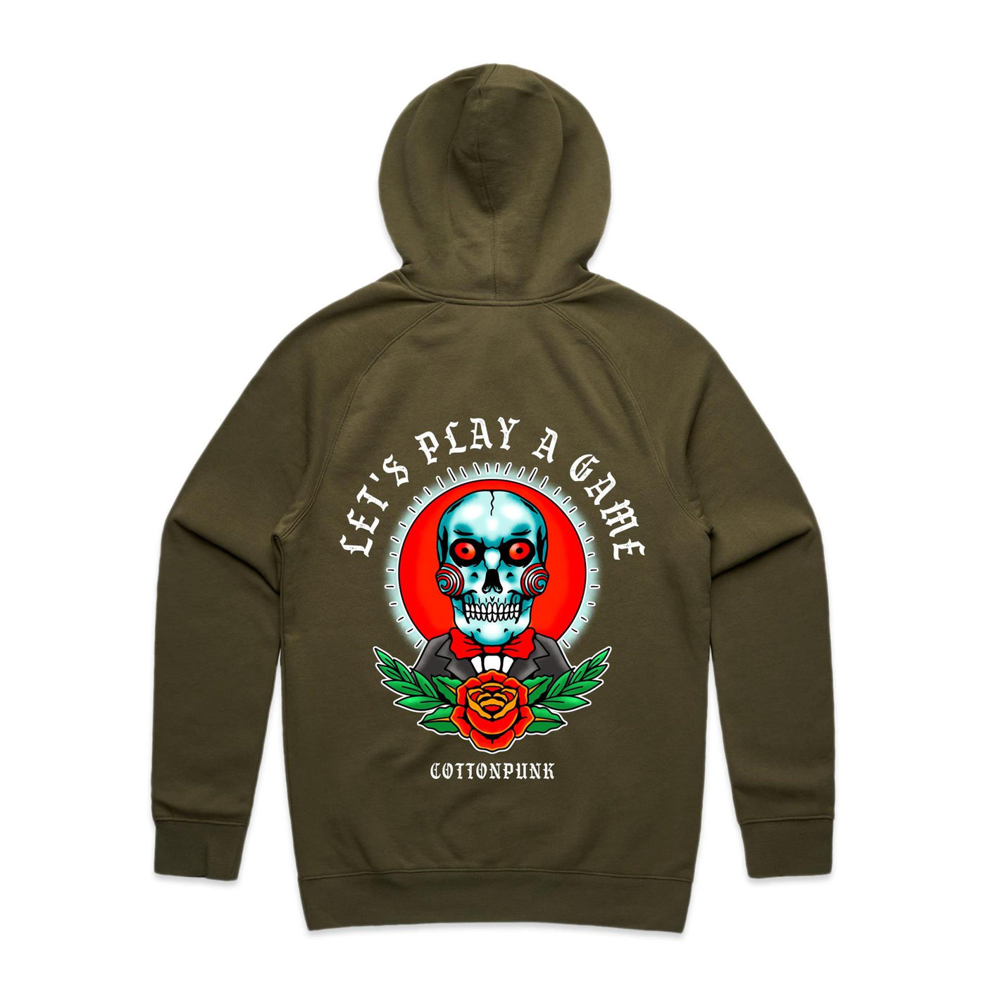 LET'S PLAY A GAME - Mens Pocket Hoodie - BACK PRINT