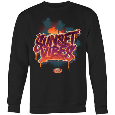 SUNSET VIBES (W) - Womens Sweatshirt - FRONT PRINT