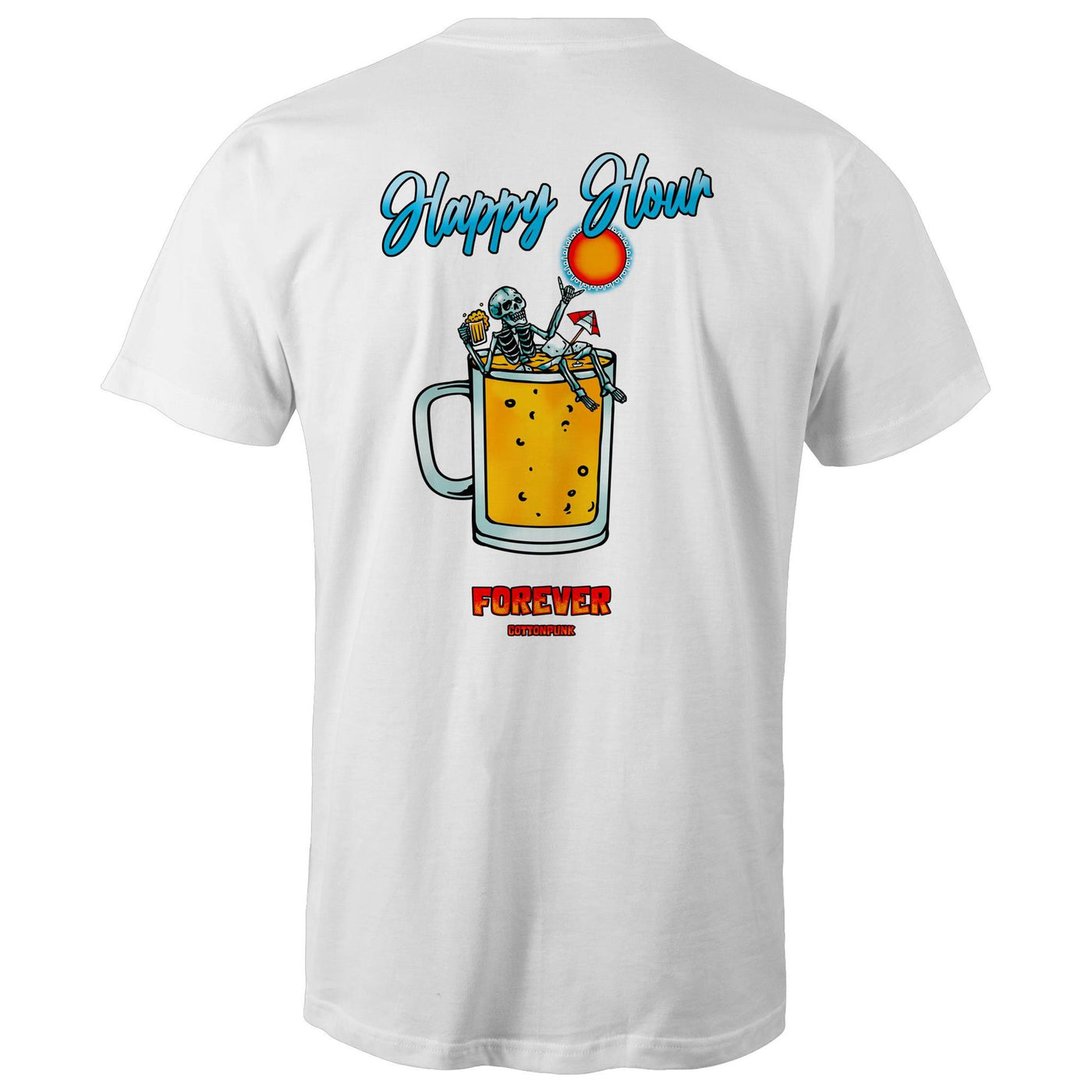 IS IT STILL HAPPY HOUR? - Mens T-Shirt - BACK PRINT