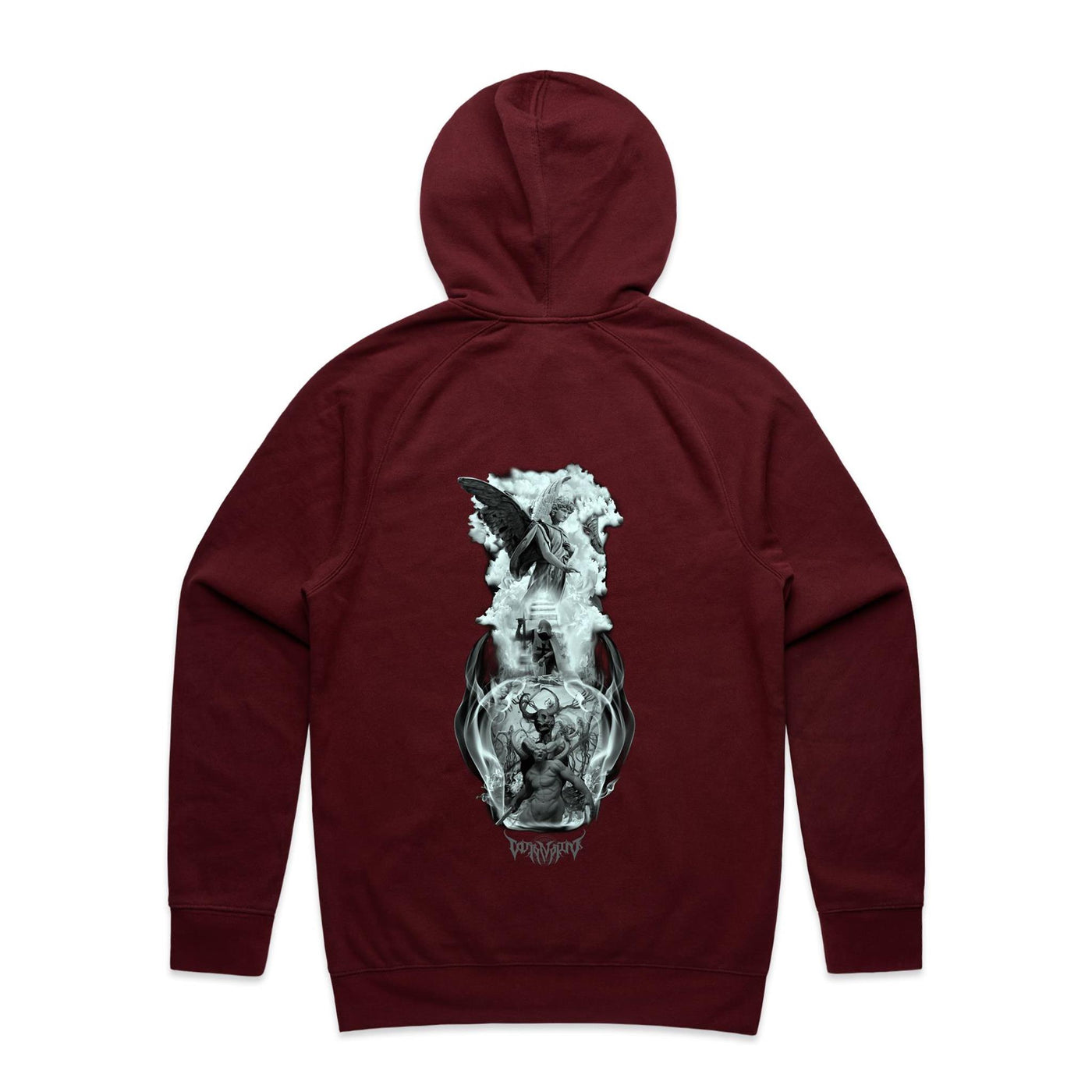 BETWEEN HEAVEN & HELL - Mens Pocket Hoodie - BACK PRINT