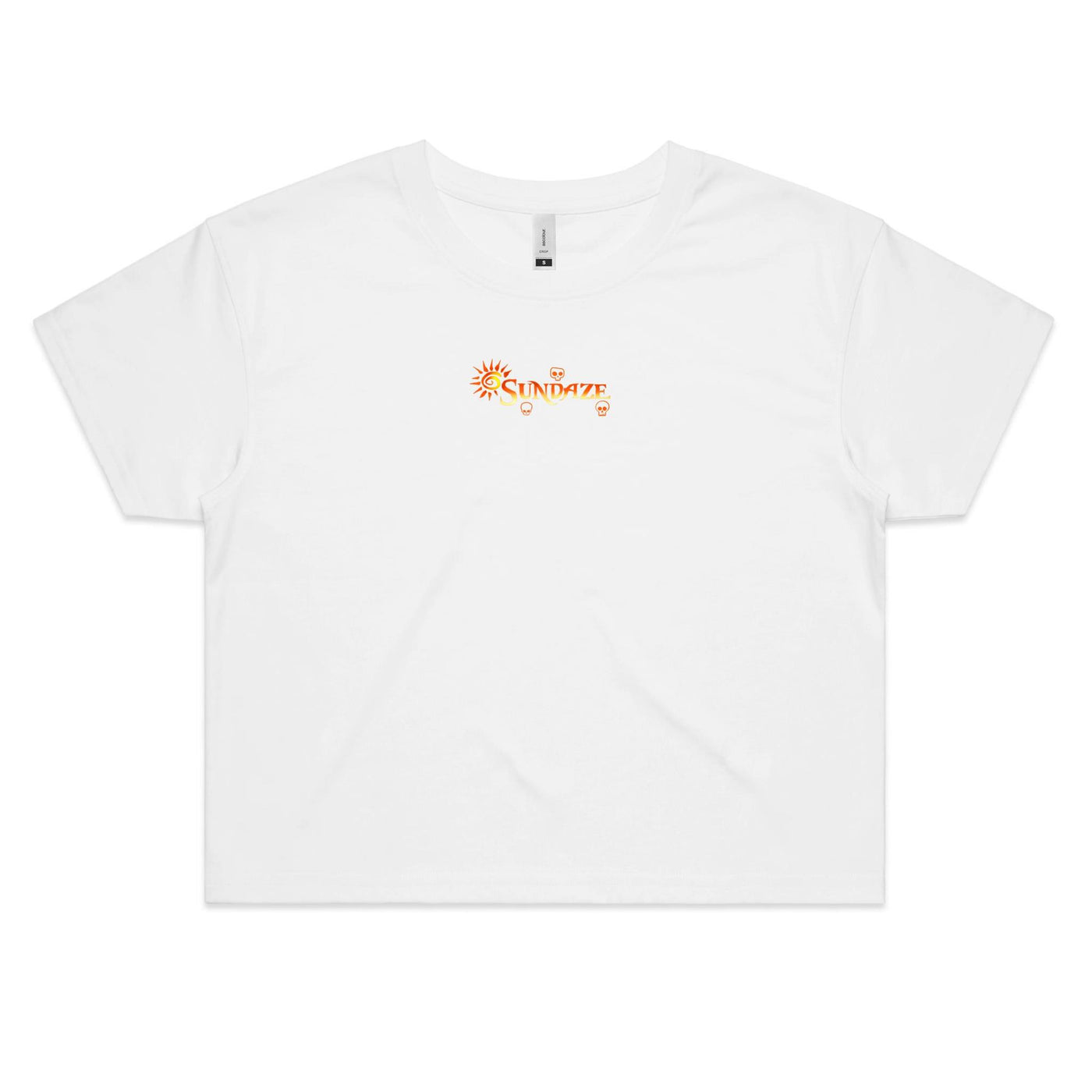 SUNDAZE (W) - Womens Crop T-Shirt - BACK PRINT