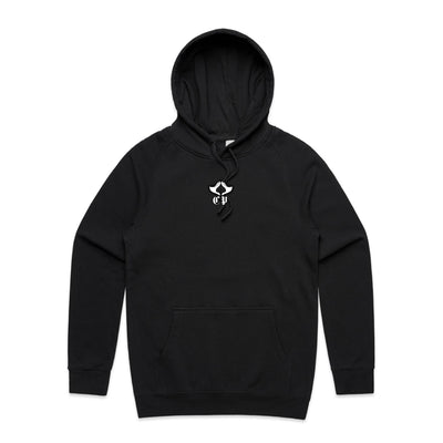 SUPPORT YOUR DEALER B&W - Mens Pocket Hoodie - BACK PRINT